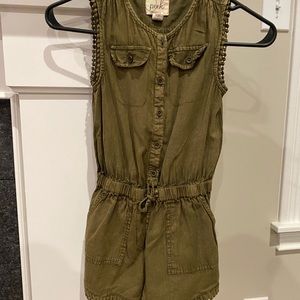Army green romper